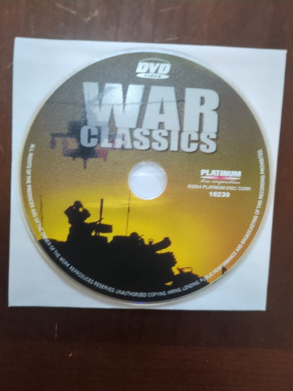 War Classics - Vol. 3: 4 Feature Films (DVD, 2003) disc only